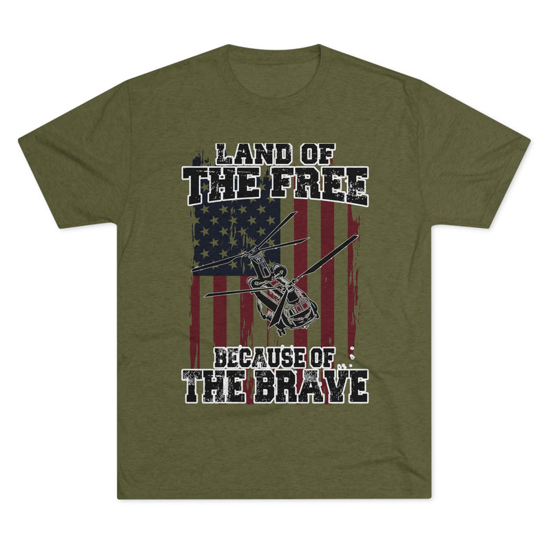 CH-47 Because of the Brave 2.0 - Men's Tri-blend Tee - Danger Close Apparel