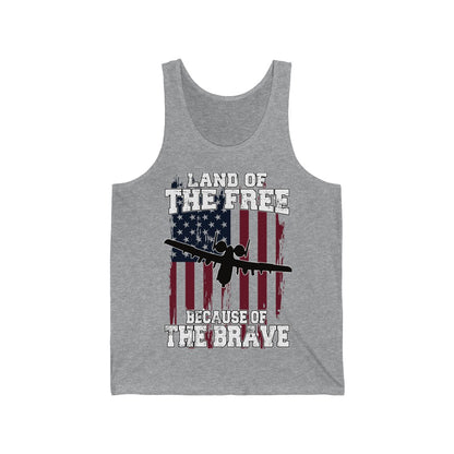 Because of the Brave - A-10 - Men's Tank - Danger Close Apparel