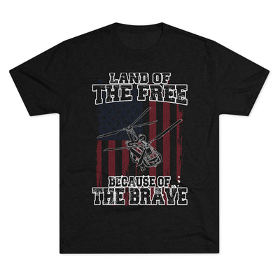 CH-47 Because of the Brave 2.0 - Men's Tri-blend Tee - Danger Close Apparel