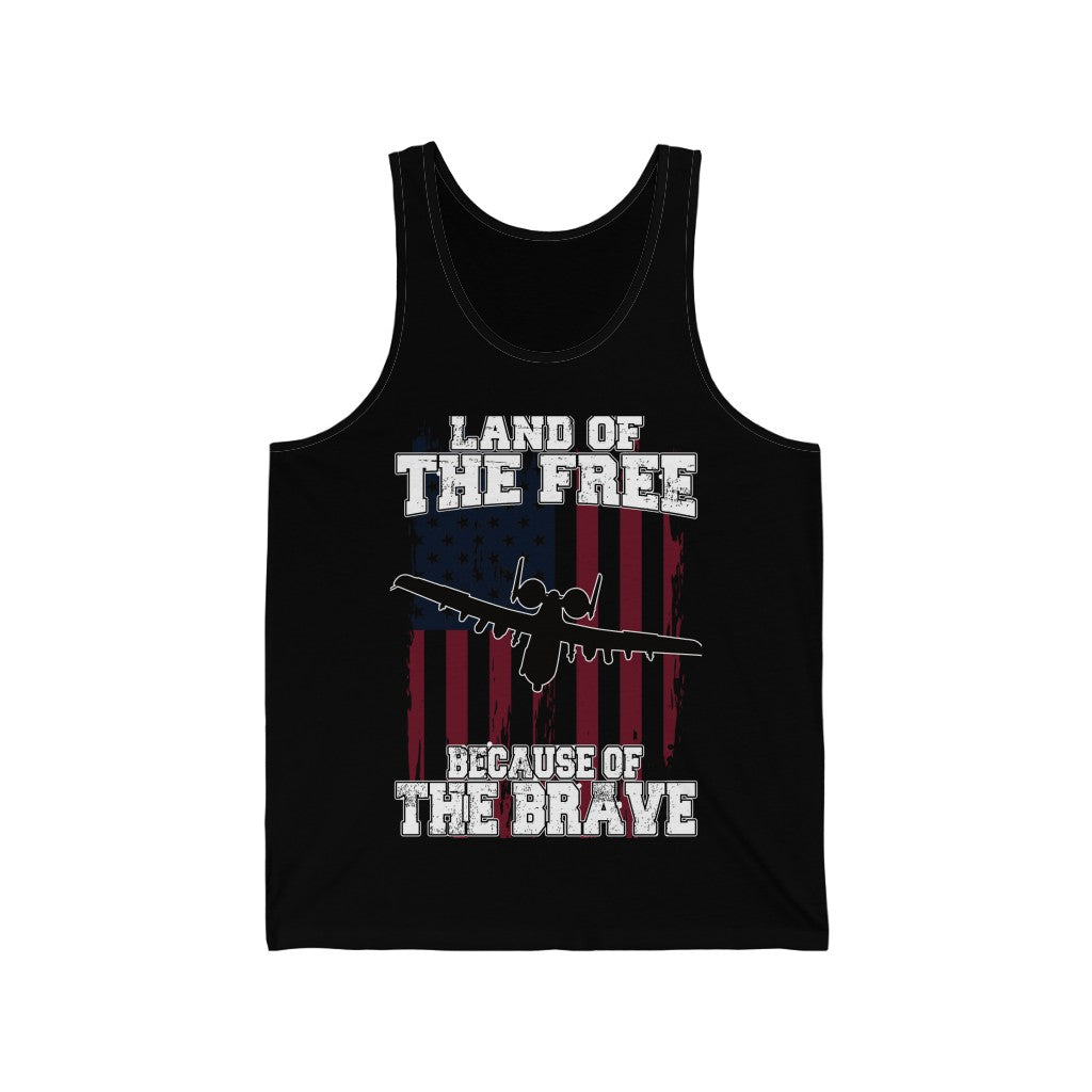 Because of the Brave - A-10 - Men's Tank - Danger Close Apparel