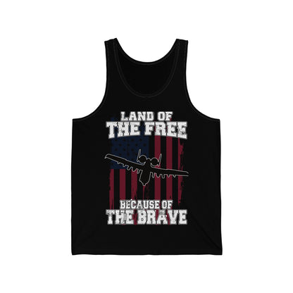 Because of the Brave - A-10 - Men's Tank - Danger Close Apparel