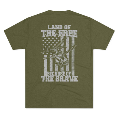 CH-47 Because of the Brave - Men's Tri-blend Tee - Danger Close Apparel