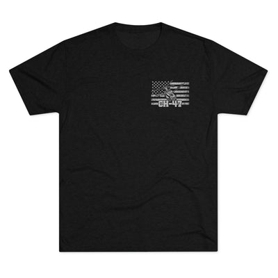 CH-47 Because of the Brave - Men's Tri-blend Tee - Danger Close Apparel