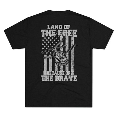CH-47 Because of the Brave - Men's Tri-blend Tee - Danger Close Apparel