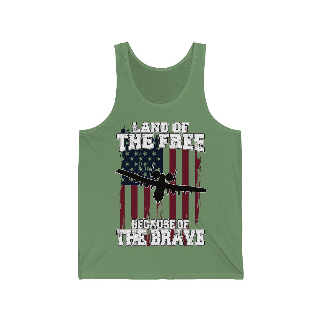 Because of the Brave - A-10 - Men's Tank - Danger Close Apparel