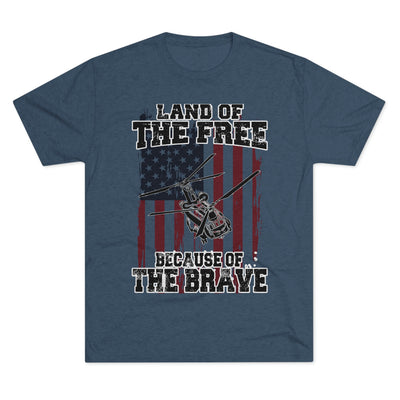 CH-47 Because of the Brave 2.0 - Men's Tri-blend Tee - Danger Close Apparel