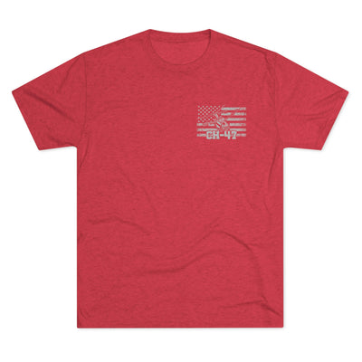 CH-47 Because of the Brave - Men's Tri-blend Tee - Danger Close Apparel