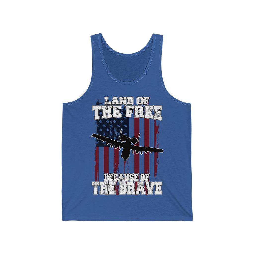 Because of the Brave - A-10 - Men's Tank - Danger Close Apparel