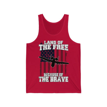 Because of the Brave - A-10 - Men's Tank - Danger Close Apparel