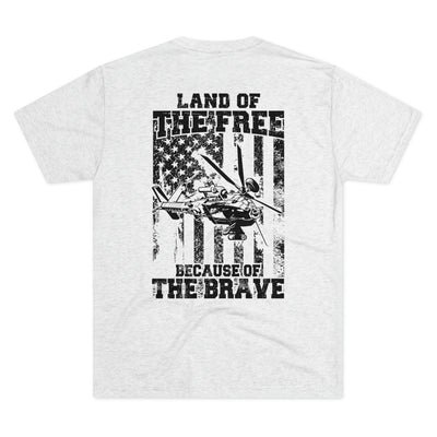 AH-64 - Because of the Brave - Men's Tri-blend Tee - Danger Close Apparel