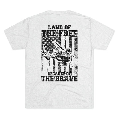 AH-64 - Because of the Brave - Men's Tri-blend Tee - Danger Close Apparel