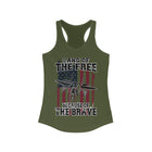Because of the Brave F-15 - Women's Racerback Tank - Danger Close Apparel