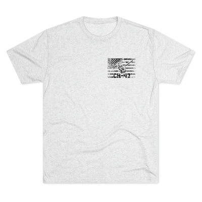 CH-47 Because of the Brave - Men's Tri-blend Tee - Danger Close Apparel