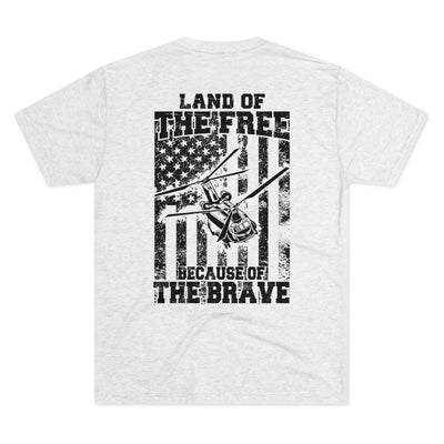 CH-47 Because of the Brave - Men's Tri-blend Tee - Danger Close Apparel