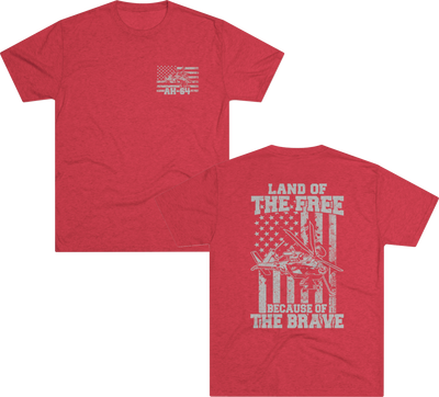 AH-64 - Because of the Brave - Men's Tri-blend Tee - Danger Close Apparel